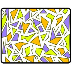 Retro Shapes 04 Double Sided Fleece Blanket (medium)  by jumpercat