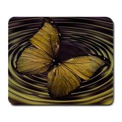 Butterfly Insect Wave Concentric Large Mousepads by Celenk