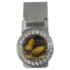 Butterfly Insect Wave Concentric Money Clips (cz) 