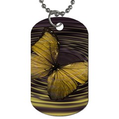 Butterfly Insect Wave Concentric Dog Tag (two Sides) by Celenk