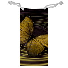 Butterfly Insect Wave Concentric Jewelry Bag by Celenk