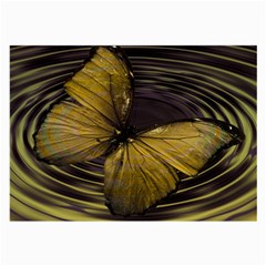 Butterfly Insect Wave Concentric Large Glasses Cloth (2-side) by Celenk