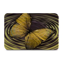 Butterfly Insect Wave Concentric Plate Mats by Celenk