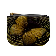 Butterfly Insect Wave Concentric Mini Coin Purses by Celenk