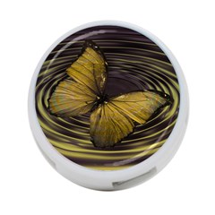 Butterfly Insect Wave Concentric 4-port Usb Hub (one Side) by Celenk