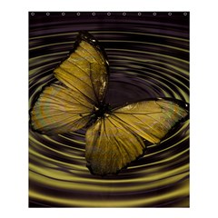 Butterfly Insect Wave Concentric Shower Curtain 60  X 72  (medium)  by Celenk