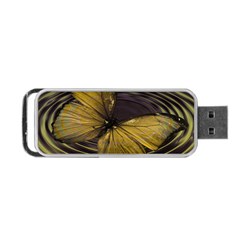 Butterfly Insect Wave Concentric Portable Usb Flash (one Side) by Celenk