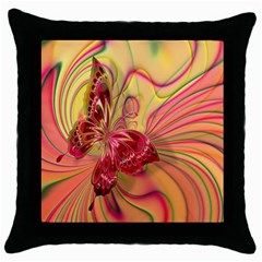 Arrangement Butterfly Aesthetics Throw Pillow Case (black) by Celenk