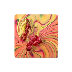 Arrangement Butterfly Aesthetics Square Magnet by Celenk