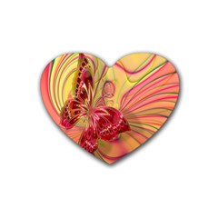 Arrangement Butterfly Aesthetics Heart Coaster (4 Pack)  by Celenk