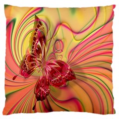 Arrangement Butterfly Aesthetics Large Flano Cushion Case (one Side) by Celenk