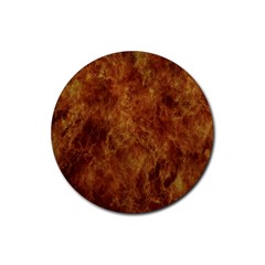 Abstract Flames Fire Hot Rubber Round Coaster (4 Pack) 