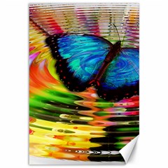 Blue Morphofalter Butterfly Insect Canvas 12  X 18   by Celenk