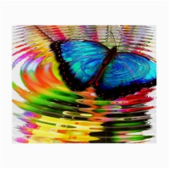 Blue Morphofalter Butterfly Insect Small Glasses Cloth (2-side) by Celenk