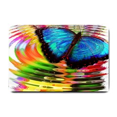 Blue Morphofalter Butterfly Insect Small Doormat  by Celenk