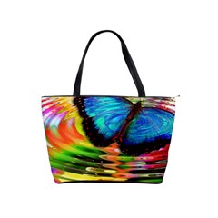 Blue Morphofalter Butterfly Insect Shoulder Handbags by Celenk