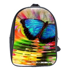 Blue Morphofalter Butterfly Insect School Bag (large) by Celenk