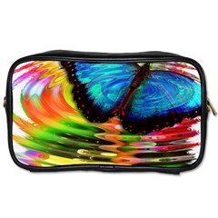 Blue Morphofalter Butterfly Insect Toiletries Bags 2-side by Celenk