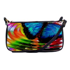 Blue Morphofalter Butterfly Insect Shoulder Clutch Bags by Celenk