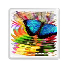 Blue Morphofalter Butterfly Insect Memory Card Reader (square)  by Celenk