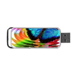 Blue Morphofalter Butterfly Insect Portable Usb Flash (one Side) by Celenk