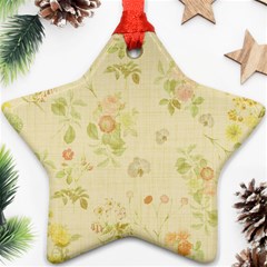 Floral Wallpaper Flowers Vintage Ornament (star) by Celenk