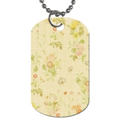 Floral Wallpaper Flowers Vintage Dog Tag (two Sides) by Celenk