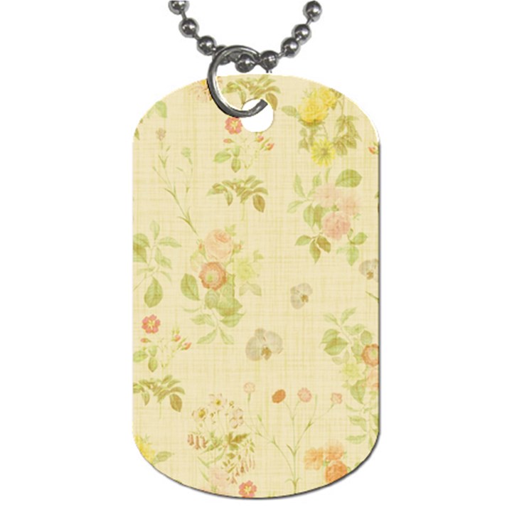 Floral Wallpaper Flowers Vintage Dog Tag (Two Sides)