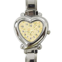 Floral Wallpaper Flowers Vintage Heart Italian Charm Watch by Celenk