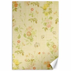 Floral Wallpaper Flowers Vintage Canvas 20  X 30   by Celenk