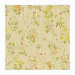 Floral Wallpaper Flowers Vintage Medium Glasses Cloth (2-side) by Celenk