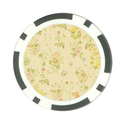 Floral Wallpaper Flowers Vintage Poker Chip Card Guard (10 Pack) by Celenk