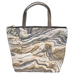 Texture Marble Abstract Pattern Bucket Bags by Celenk