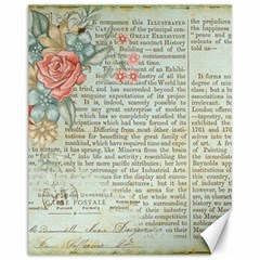 Vintage Floral Background Paper Canvas 11  X 14   by Celenk