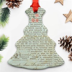 Vintage Floral Background Paper Ornament (christmas Tree)  by Celenk