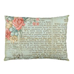 Vintage Floral Background Paper Pillow Case (two Sides) by Celenk