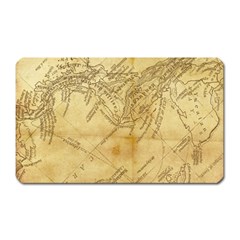 Vintage Map Background Paper Magnet (rectangular) by Celenk