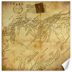 Vintage Map Background Paper Canvas 20  X 20   by Celenk