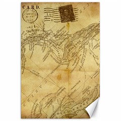 Vintage Map Background Paper Canvas 20  X 30   by Celenk