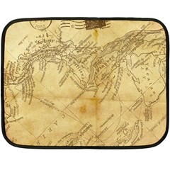 Vintage Map Background Paper Fleece Blanket (mini) by Celenk