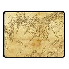 Vintage Map Background Paper Fleece Blanket (small) by Celenk