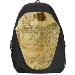 Vintage Map Background Paper Backpack Bag by Celenk