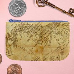 Vintage Map Background Paper Large Coin Purse by Celenk