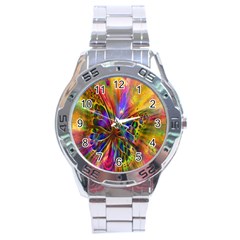 Arrangement Butterfly Aesthetics Stainless Steel Analogue Watch by Celenk