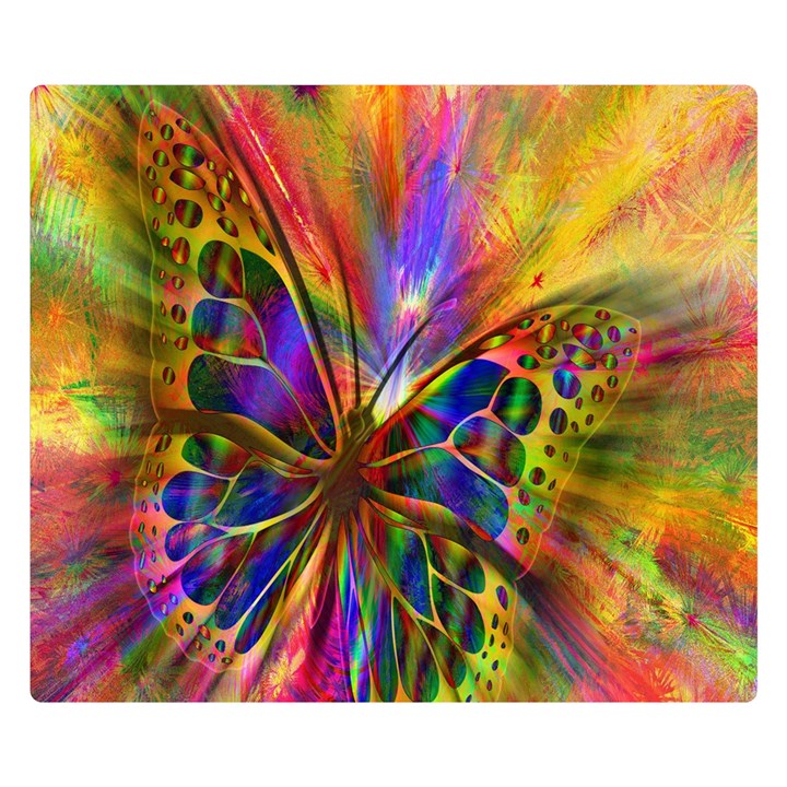 Arrangement Butterfly Aesthetics Double Sided Flano Blanket (Small) 