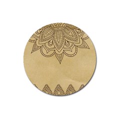 Vintage Background Paper Mandala Magnet 3  (round) by Celenk