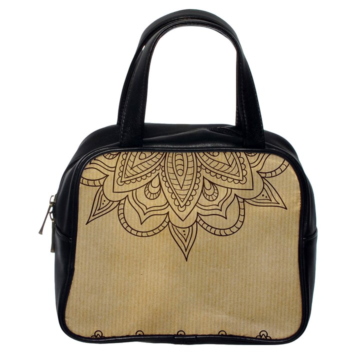 Vintage Background Paper Mandala Classic Handbags (One Side)