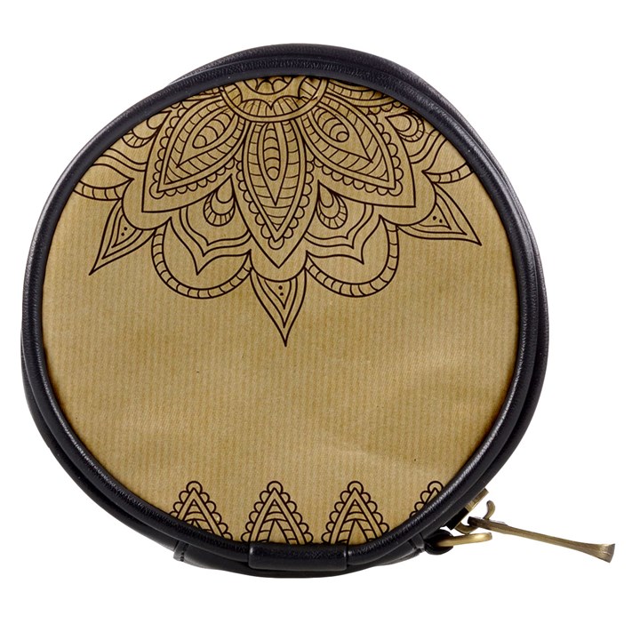 Vintage Background Paper Mandala Mini Makeup Bags