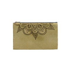 Vintage Background Paper Mandala Cosmetic Bag (small)  by Celenk