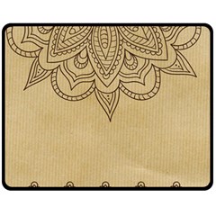 Vintage Background Paper Mandala Fleece Blanket (medium)  by Celenk